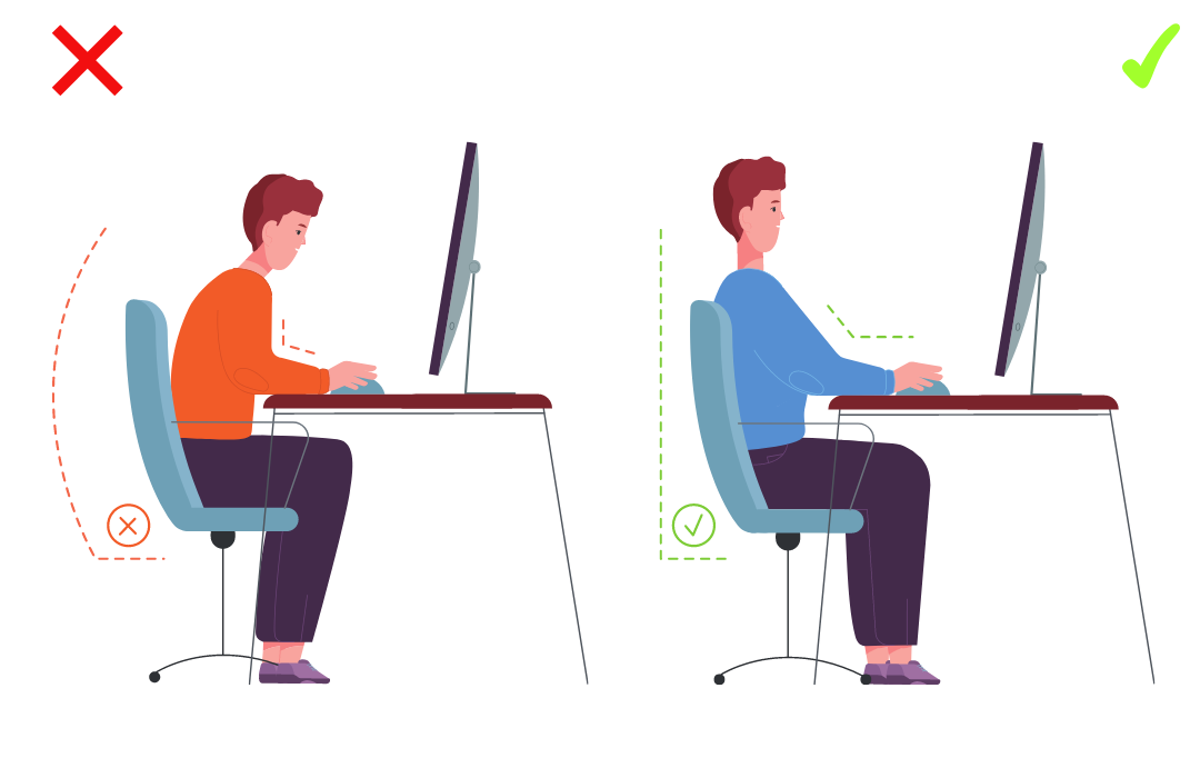 Kako pravilno sedimo v službi?