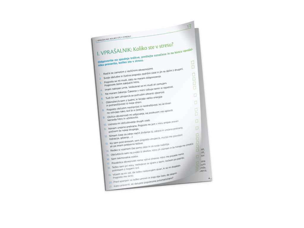 Vprašalnik - koliko ste v stresu