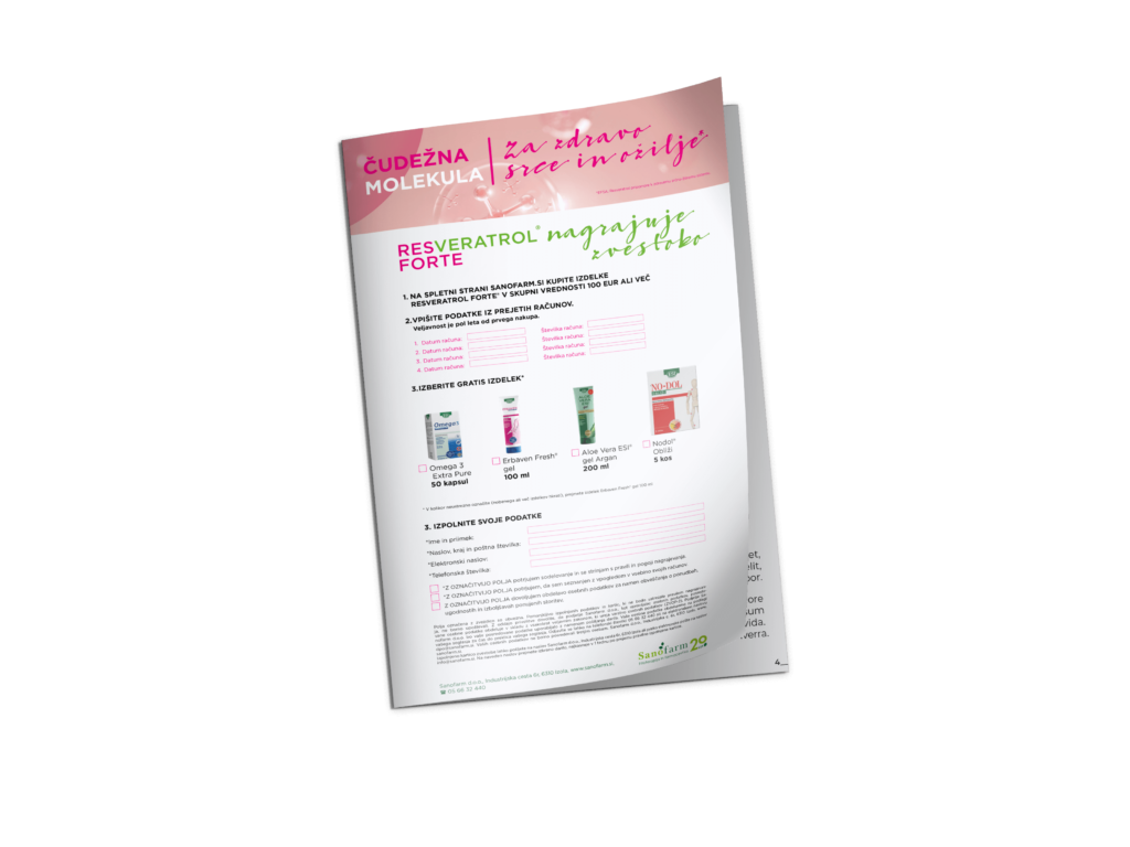 Kartica zvestobe Resveratrol Forte
