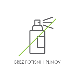 (Formulacija) brez potisnih plinov.