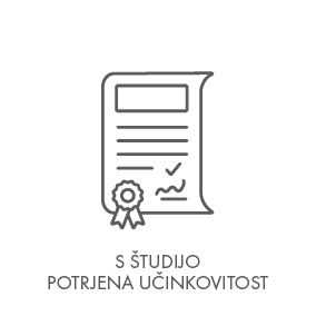 S študijo/certifikati potrjena učinkovitost